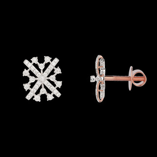 14K Rose Gold Diamond Earrings - 0.62ct VVS-VS-HIJ