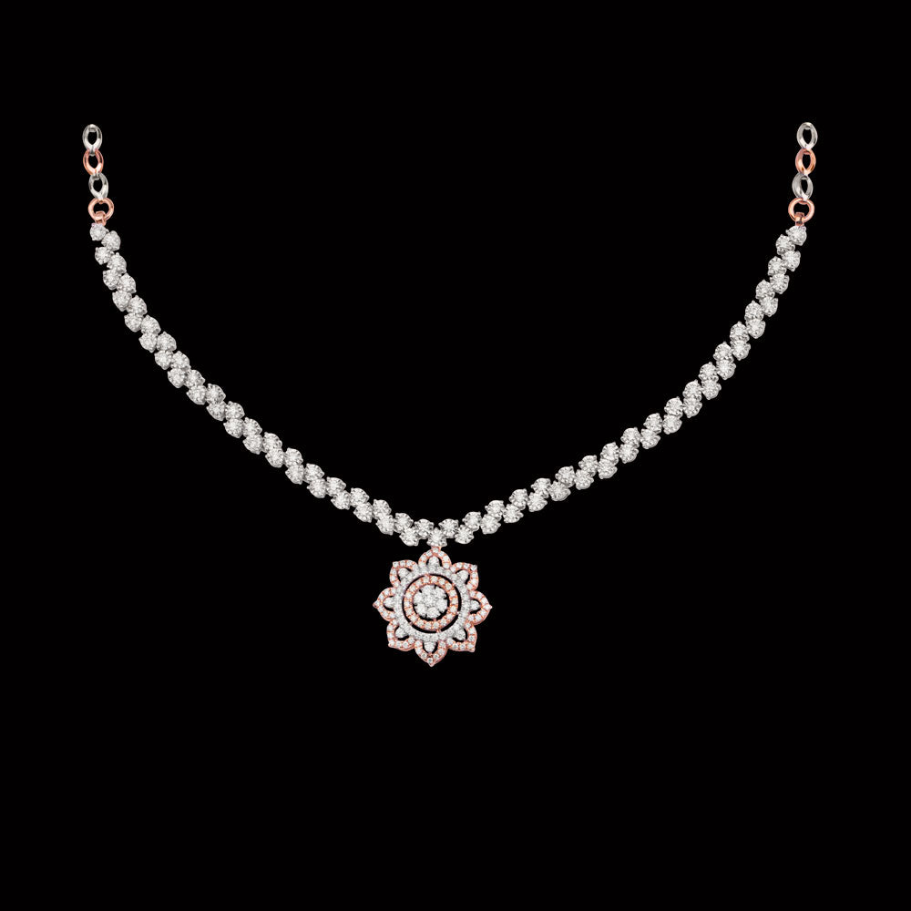 18K Rose Gold Diamond Necklace - 2.89ct VVS-VS-GH