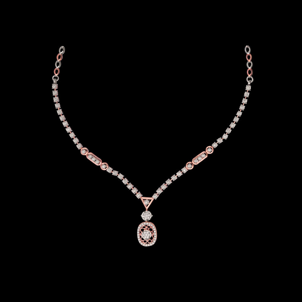14K Rose Gold Diamond Necklace - 1.54ct VVS-VS-HI