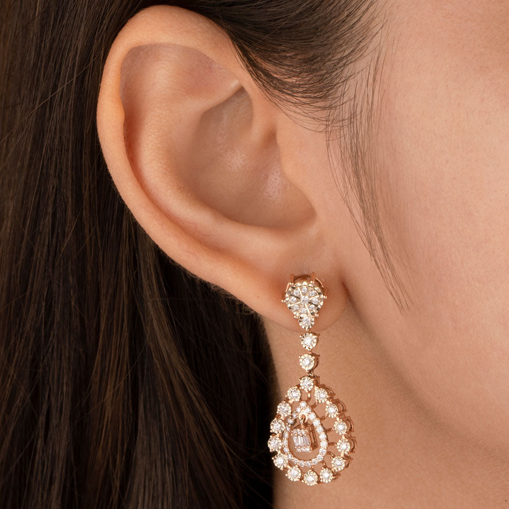 14K Rose Gold Diamond Jewellery - 1.06ct VS-SI-GH