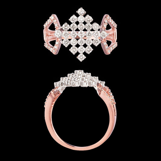 14K Rose Gold Diamond Ring - 0.6ct VVS-VS-GH