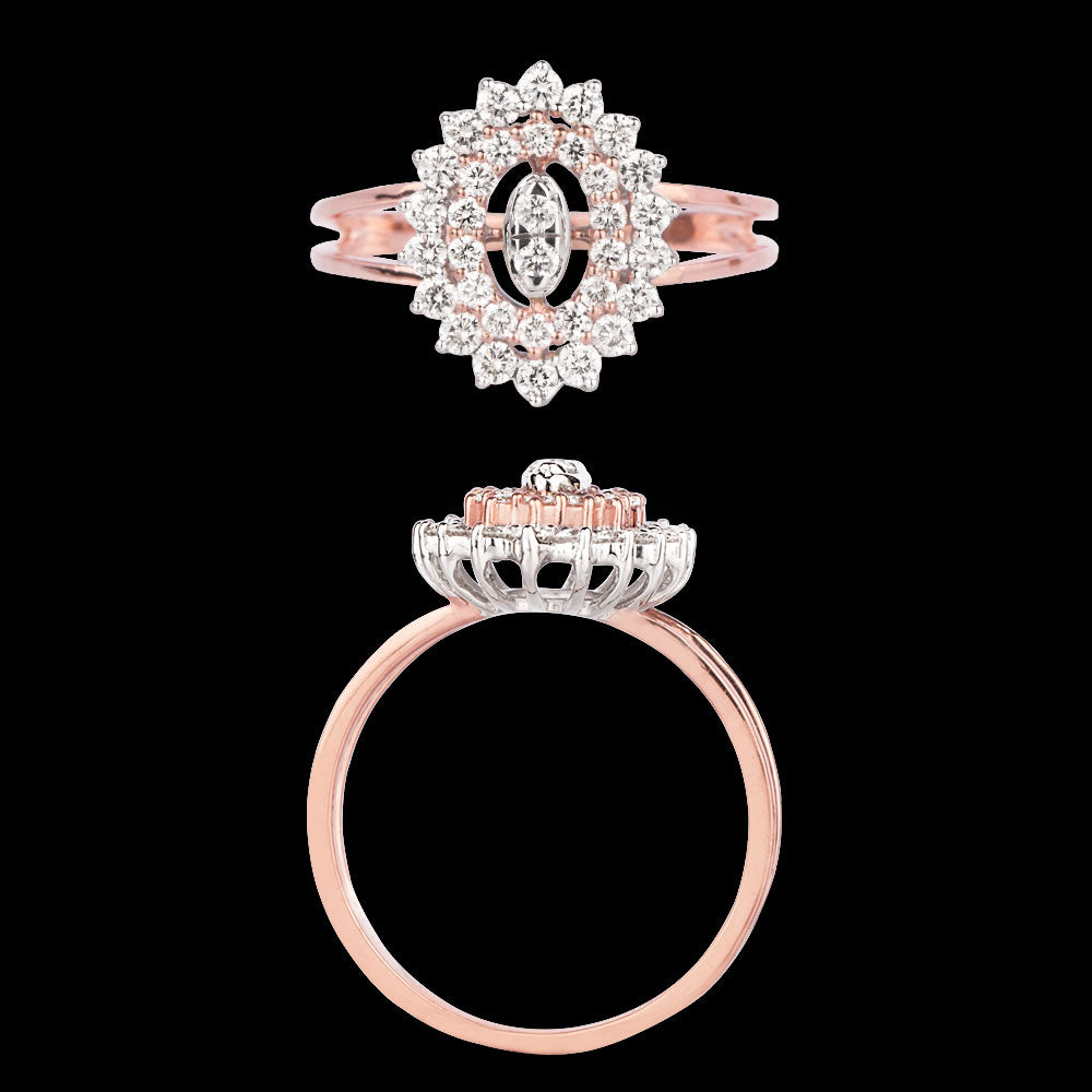 14K Rose Gold Diamond Ring - 0.51ct VVS-VS-GH