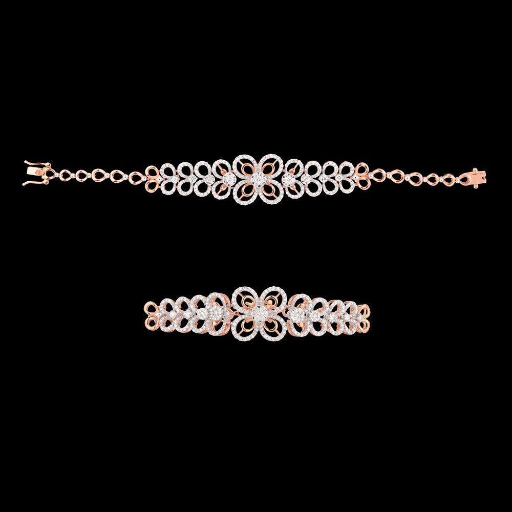 18K Rose Gold Diamond Bracelet - 2.65ct VVS-VS-GH