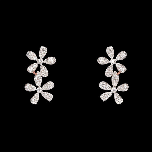 14K Rose Gold Diamond Earrings - 0.37ct VVS-VS-HI