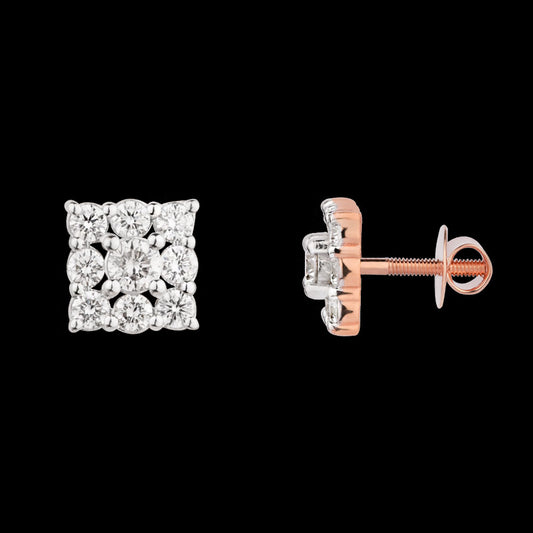 14K Rose Gold Diamond Earrings - 0.64ct VVS-VS-HI