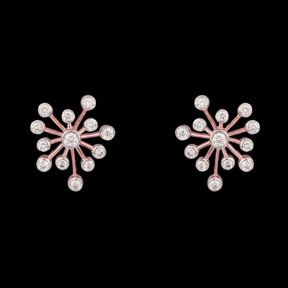 14K Rose Gold Diamond Earrings - 0.52ct VVS-VS-GH