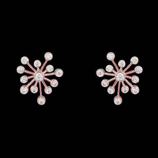 14K Rose Gold Diamond Earrings - 0.52ct VVS-VS-GH