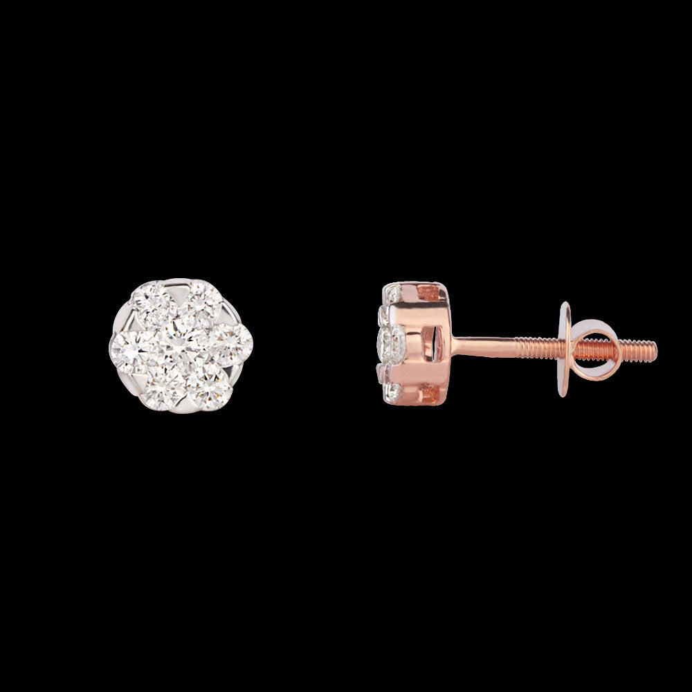 14K Rose Gold Diamond Earrings - 0.67ct VVS-VS-HI