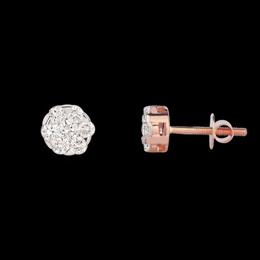 14K Rose Gold Diamond Earrings - 0.67ct VVS-VS-HI