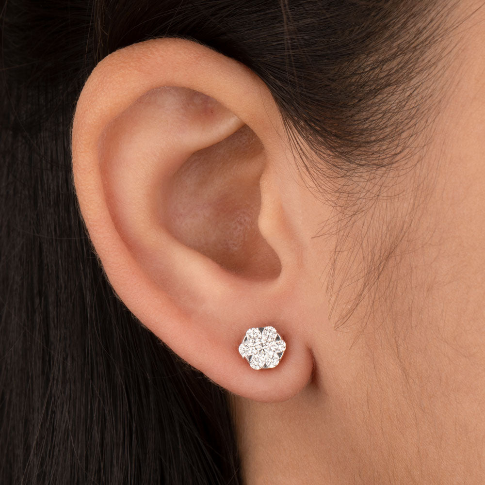 14K Rose Gold Diamond Earrings - 0.67ct VVS-VS-HI