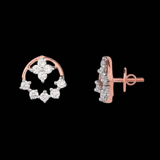 14K Rose Gold Diamond Earrings - 0.35ct VS-GH
