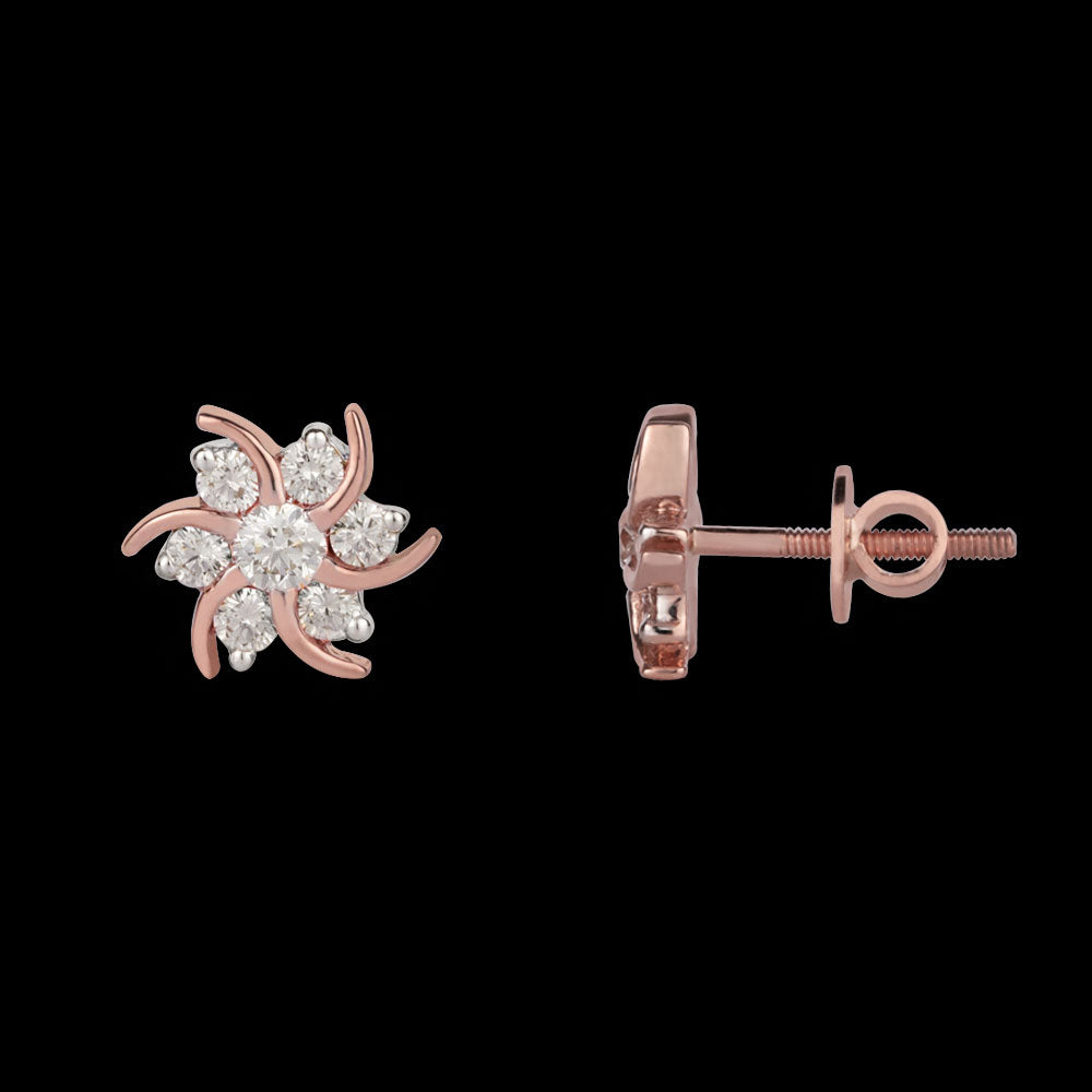 14K Rose Gold Diamond Earrings - 0.51ct VVS-VS-HI