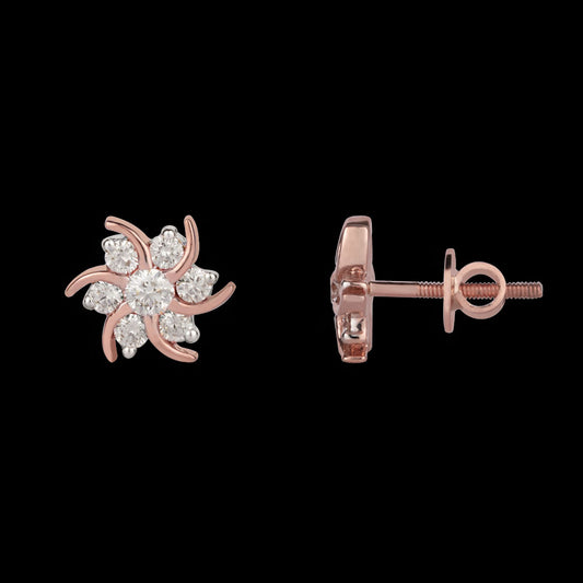 14K Rose Gold Diamond Earrings - 0.51ct VVS-VS-HI