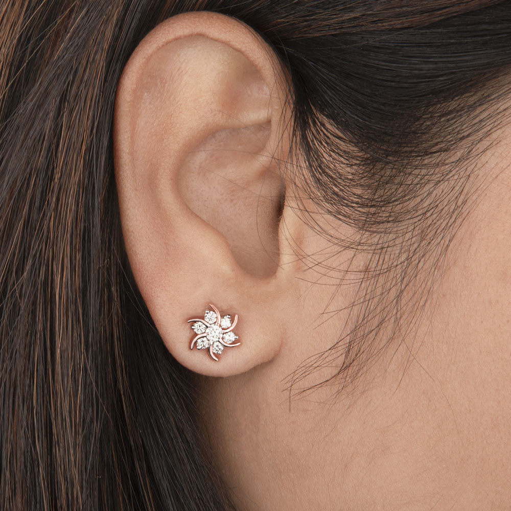 14K Rose Gold Diamond Earrings - 0.51ct VVS-VS-HI