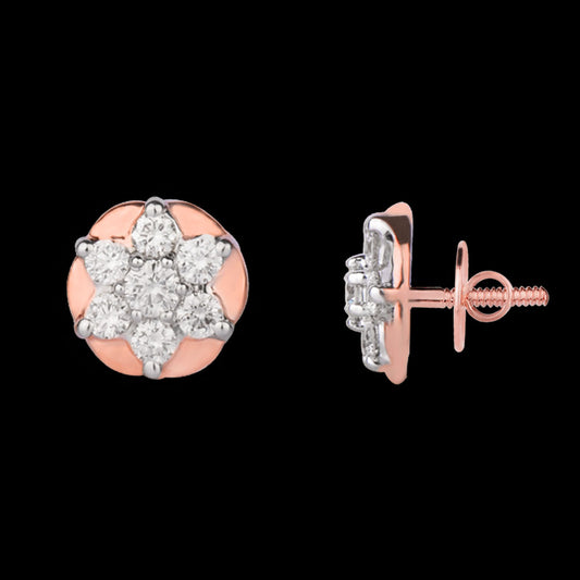 14K Rose Gold Diamond Earrings - 0.31ct VS-HI