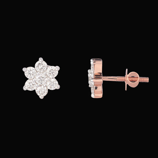 14K Rose Gold Diamond Earrings - 1.12ct VVS-VS-HI