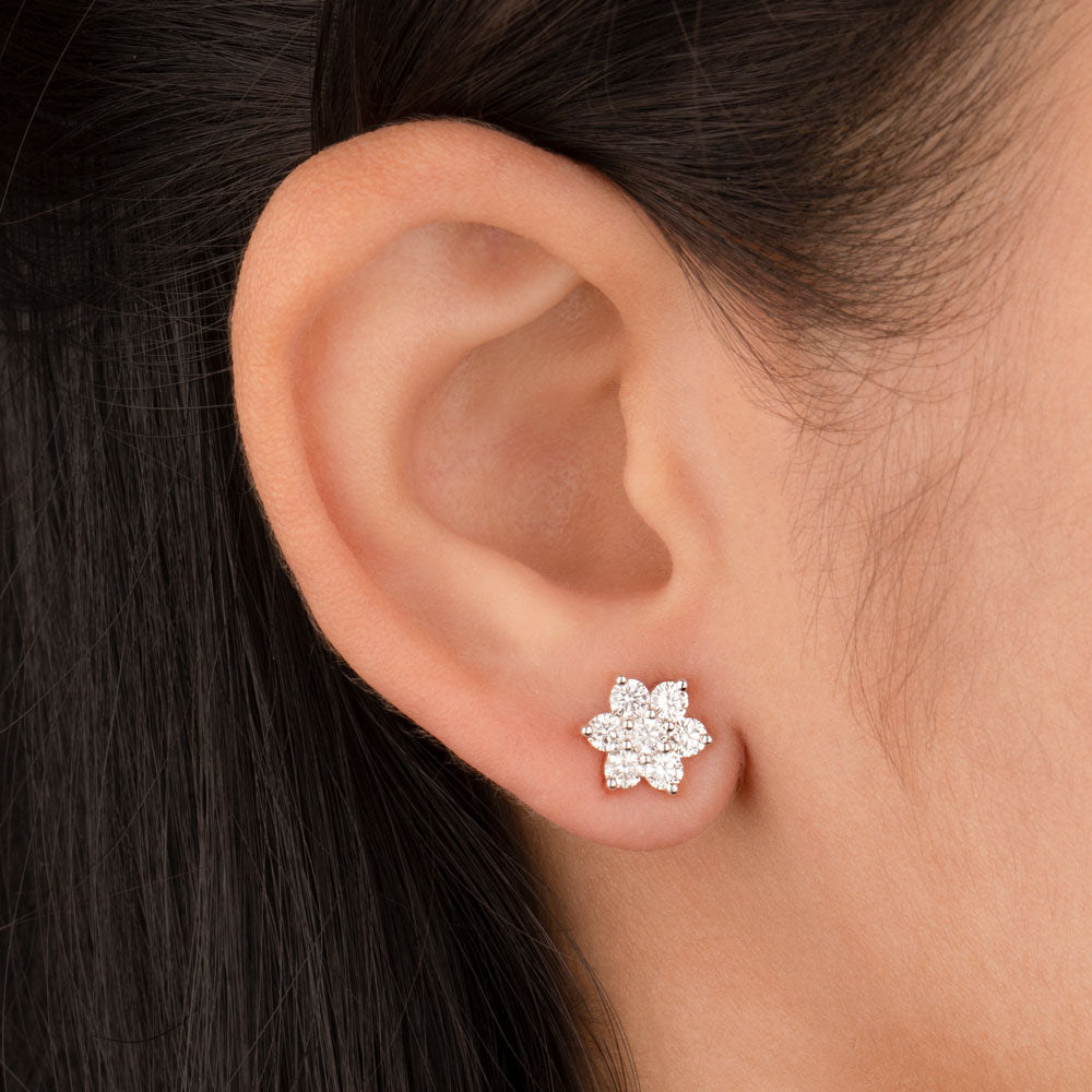 14K Rose Gold Diamond Earrings - 1.12ct VVS-VS-HI