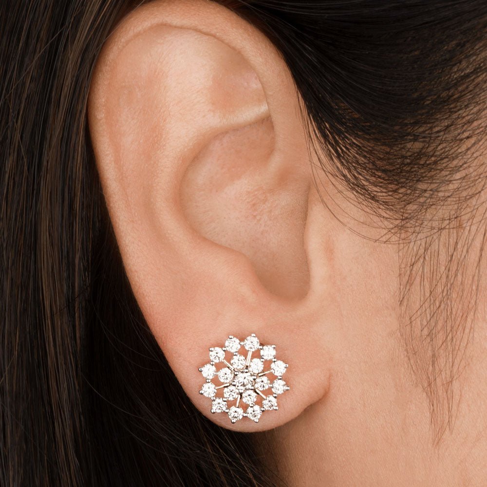 14K Rose Gold Diamond Earrings - 1.21ct VVS-VS-HI