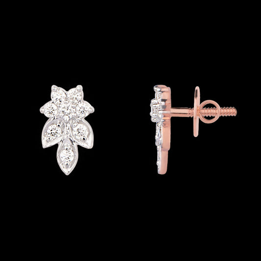 14K Rose Gold Diamond Earrings - 0.34ct VVS-VS-GH