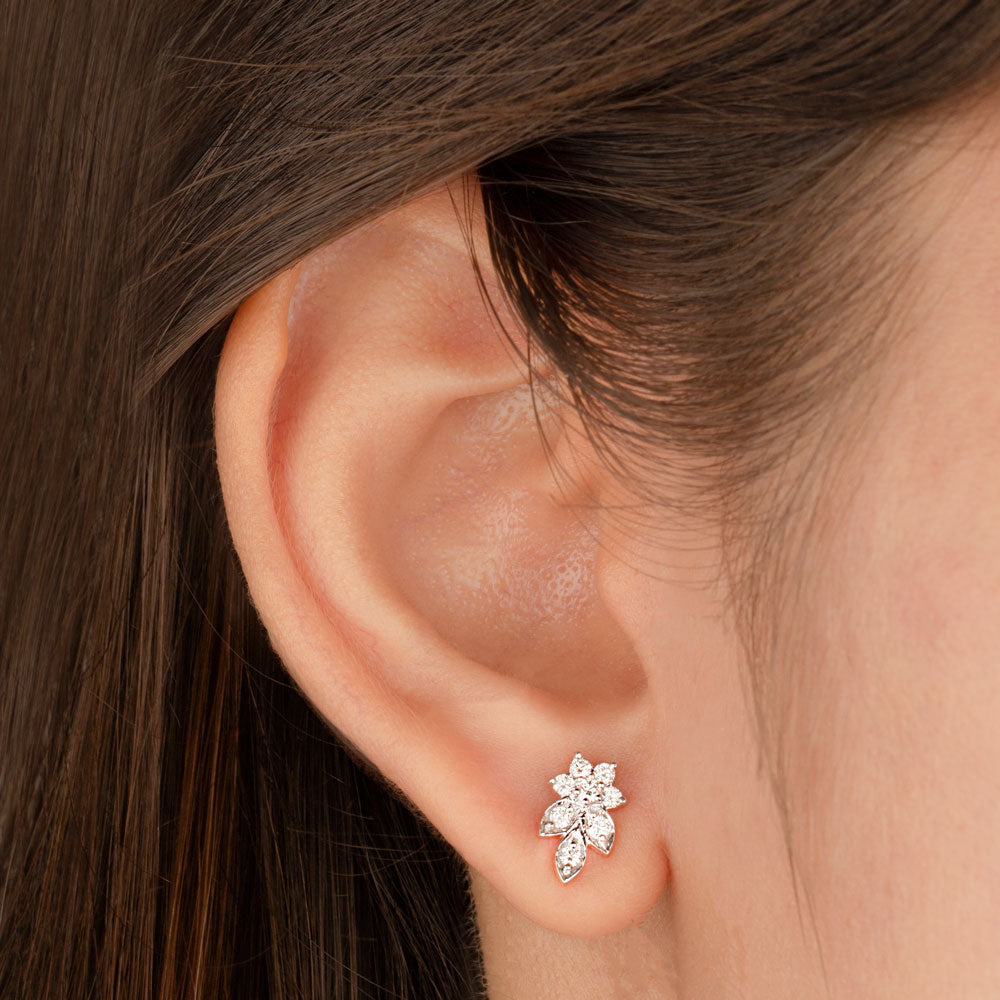 14K Rose Gold Diamond Earrings - 0.34ct VVS-VS-GH