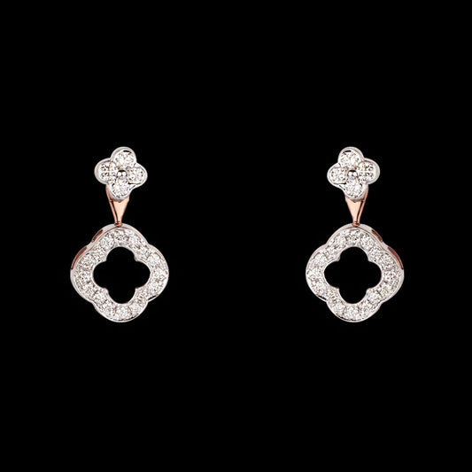 14K Rose Gold Diamond Earrings - 0.39ct VVS-VS-HI