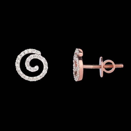 18K Rose Gold Diamond Earrings - 0.22ct VVS-FG