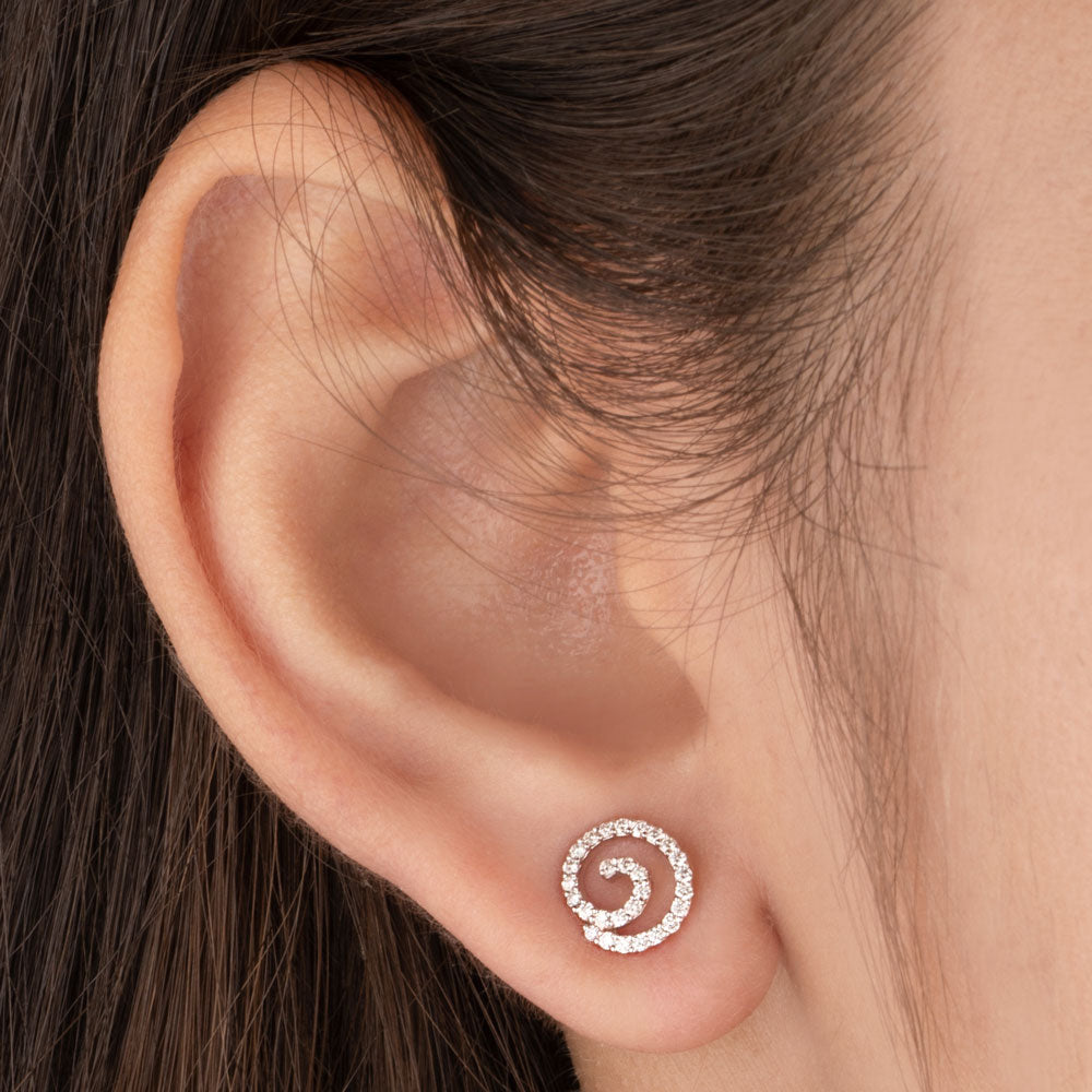 18K Rose Gold Diamond Earrings - 0.22ct VVS-FG
