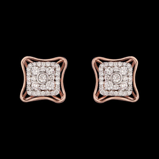 14K Rose Gold Diamond Earrings - 0.47ct VVS-VS-HI