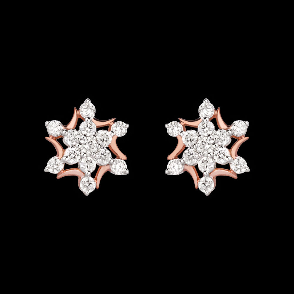 14K Rose Gold Diamond Earrings - 0.35ct VVS-VS-HI