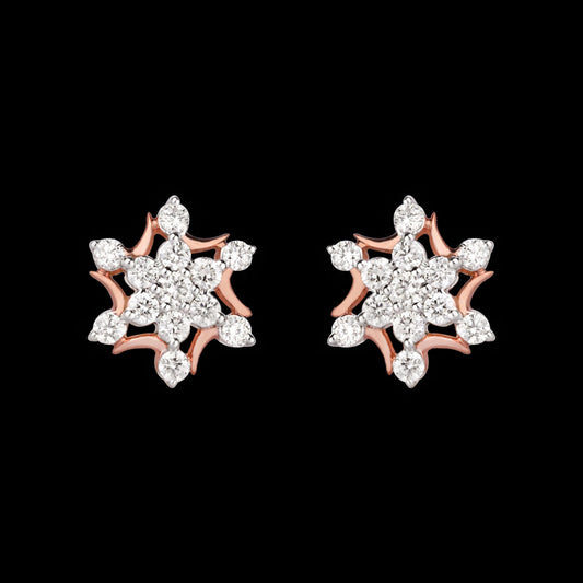 14K Rose Gold Diamond Earrings - 0.35ct VVS-VS-HI