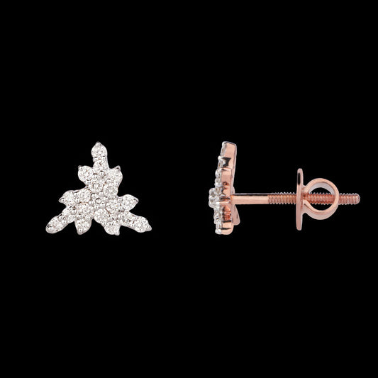 14K Rose Gold Diamond Earrings - 0.24ct VS-SI-FG