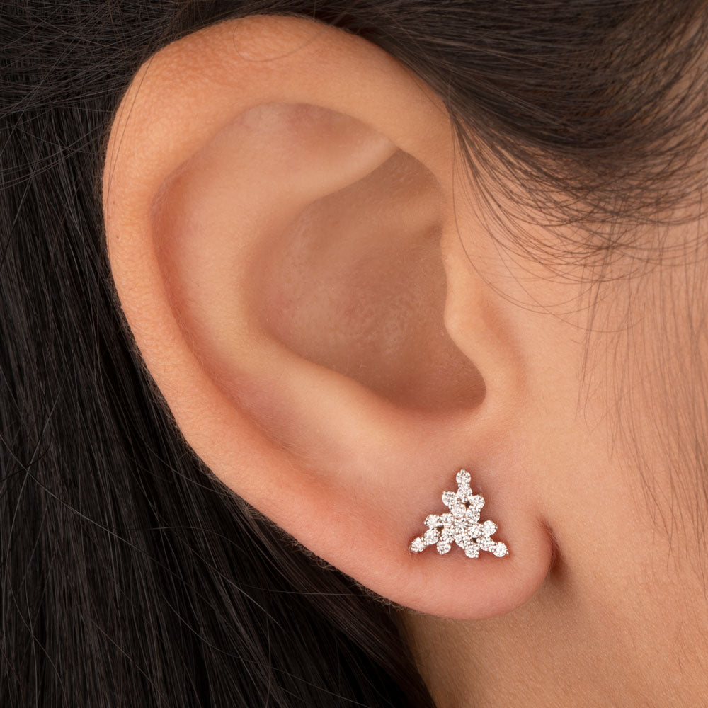 14K Rose Gold Diamond Earrings - 0.24ct VS-SI-FG