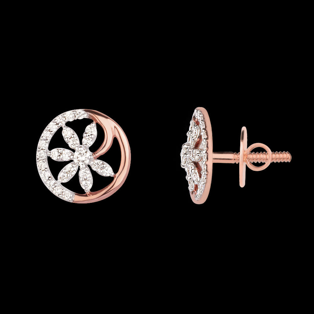 14K Rose Gold Diamond Earrings - 0.46ct VVS-VS-HI