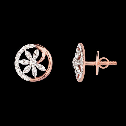 14K Rose Gold Diamond Earrings - 0.46ct VVS-VS-HI