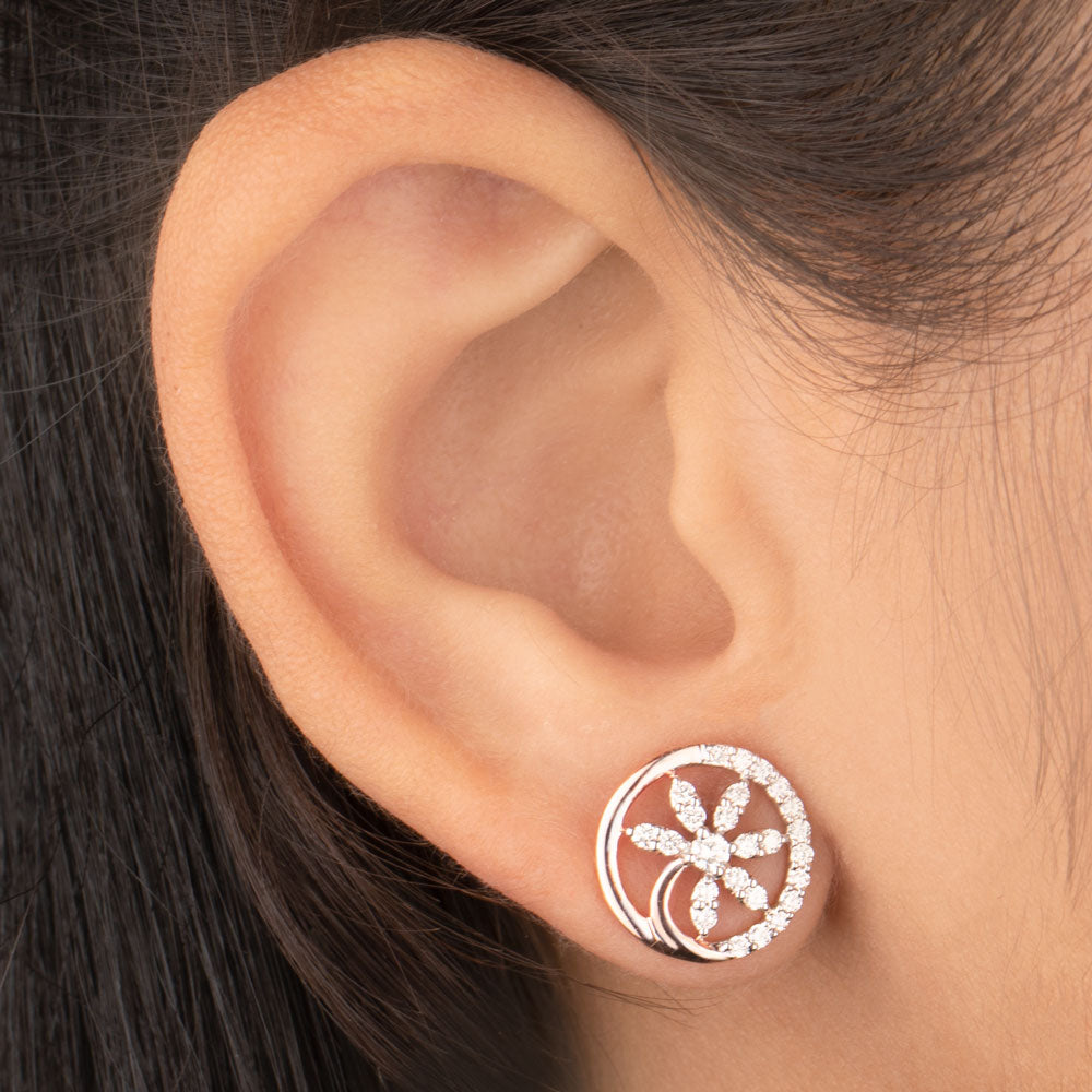 14K Rose Gold Diamond Earrings - 0.46ct VVS-VS-HI