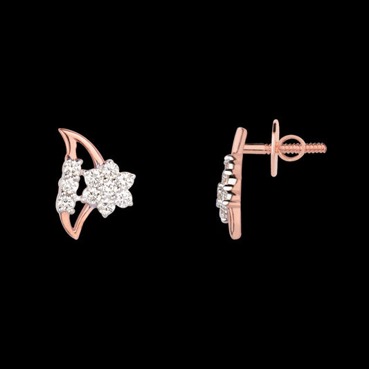 14K Rose Gold Diamond Earrings - 0.39ct VVS-VS-GH