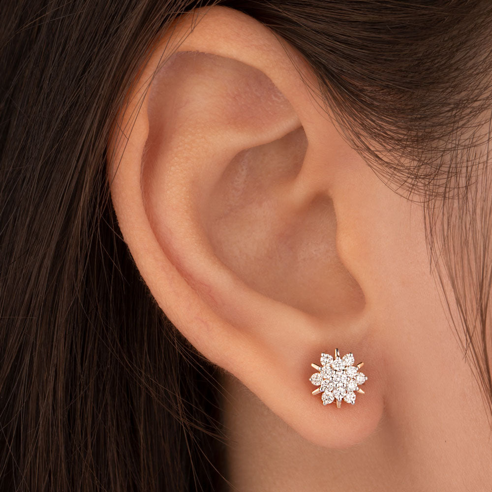 14K Rose Gold Diamond Earrings - 0.49ct VVS-VS-HI