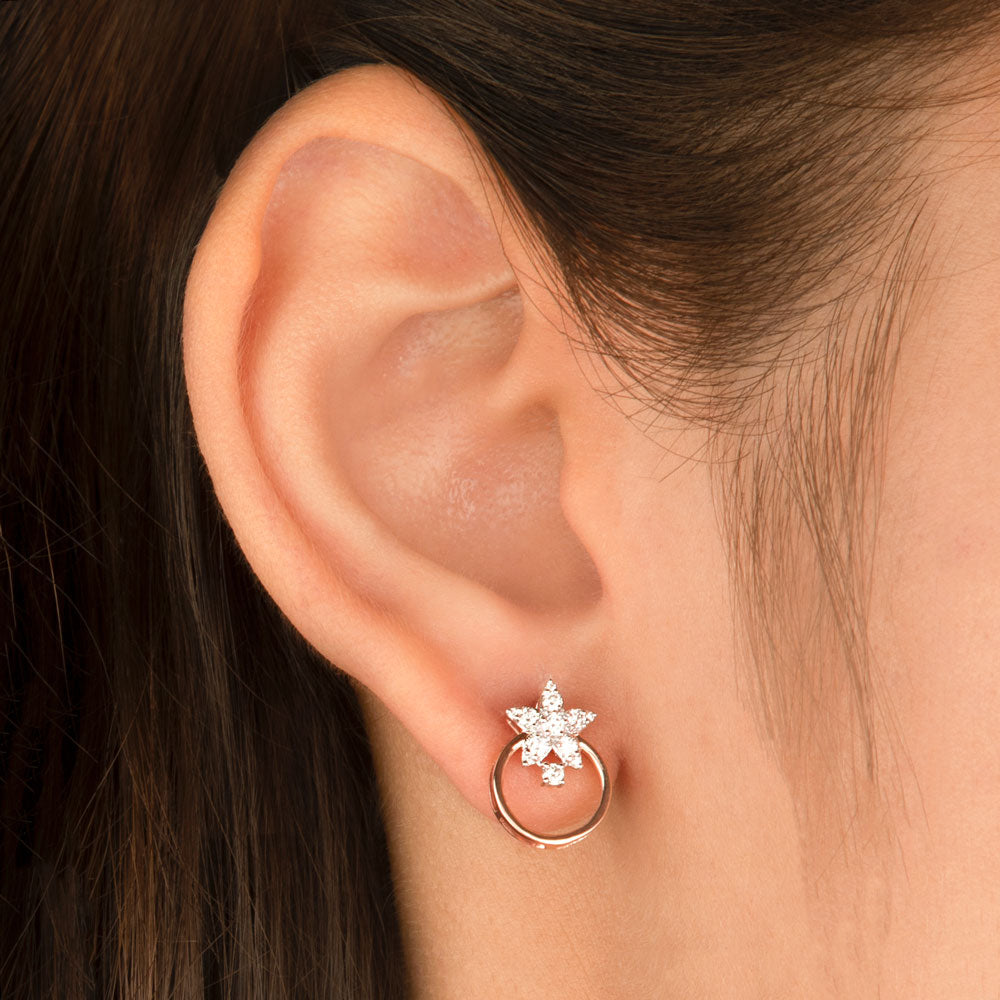 14K Rose Gold Diamond Earrings - 0.28ct VVS-VS-GH