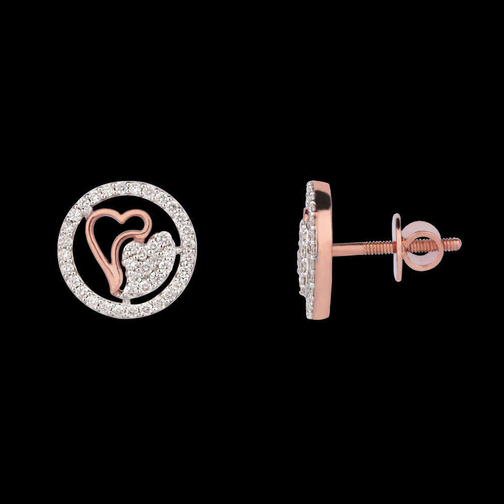 14K Rose Gold Diamond Earrings - 0.28ct VVS-VS-GH