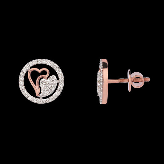 14K Rose Gold Diamond Earrings - 0.28ct VVS-VS-GH