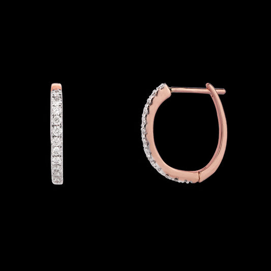 14K Rose Gold Diamond Earrings - 0.31ct VS-GH
