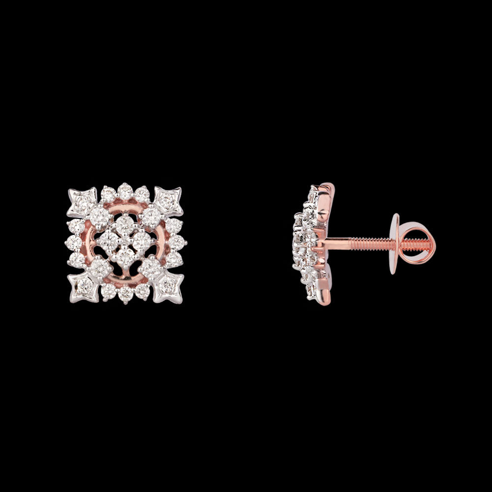 14K Rose Gold Diamond Earrings - 0.36ct VVS-VS-GH