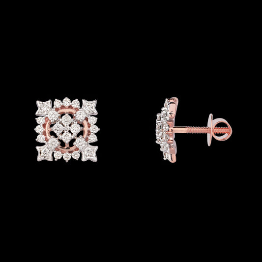 14K Rose Gold Diamond Earrings - 0.36ct VVS-VS-GH