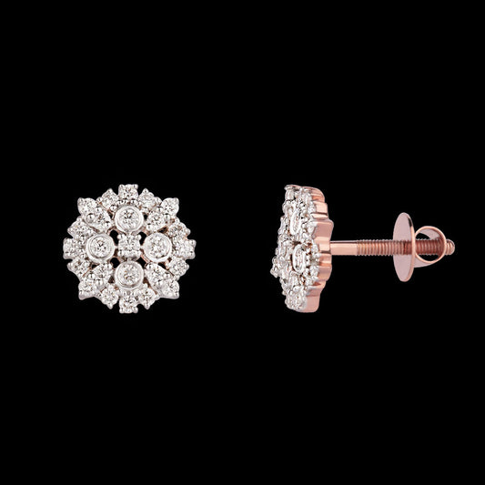 14K Rose Gold Diamond Earrings - 0.4ct VVS-VS-GH