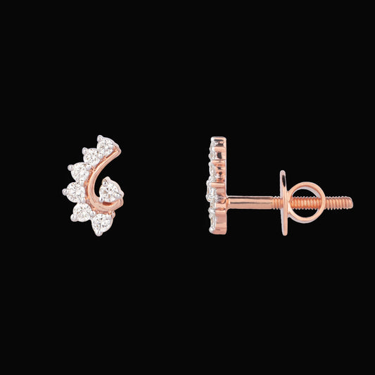 14K Rose Gold Diamond Earrings - 0.21ct VS-SI-HI