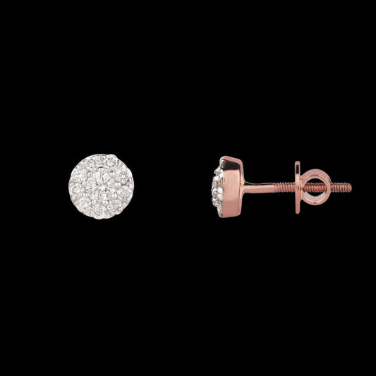 14K Rose Gold Diamond Earrings - 0.39ct VVS-VS-HI