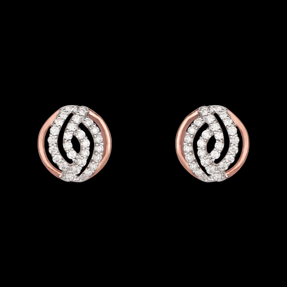 14K Rose Gold Diamond Earrings - 0.23ct VVS-VS-GH