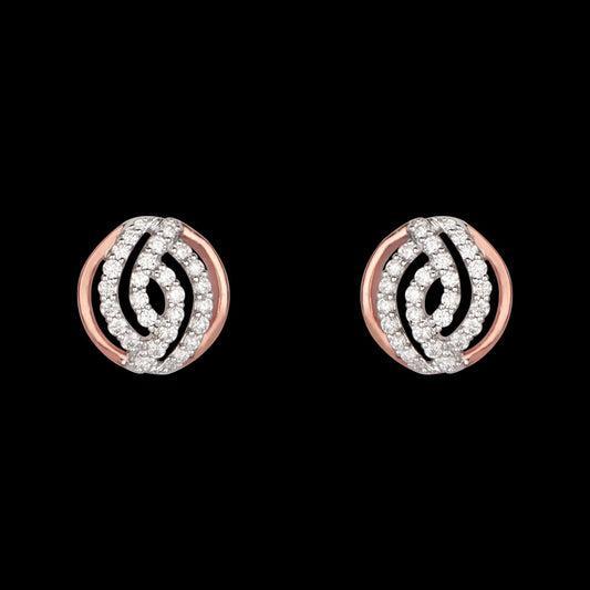 14K Rose Gold Diamond Earrings - 0.23ct VVS-VS-GH