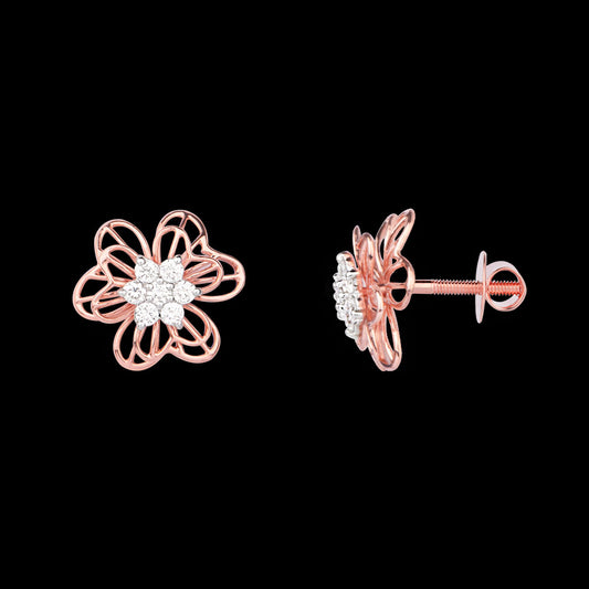 14K Rose Gold Diamond Earrings - 0.29ct VVS-VS-GH