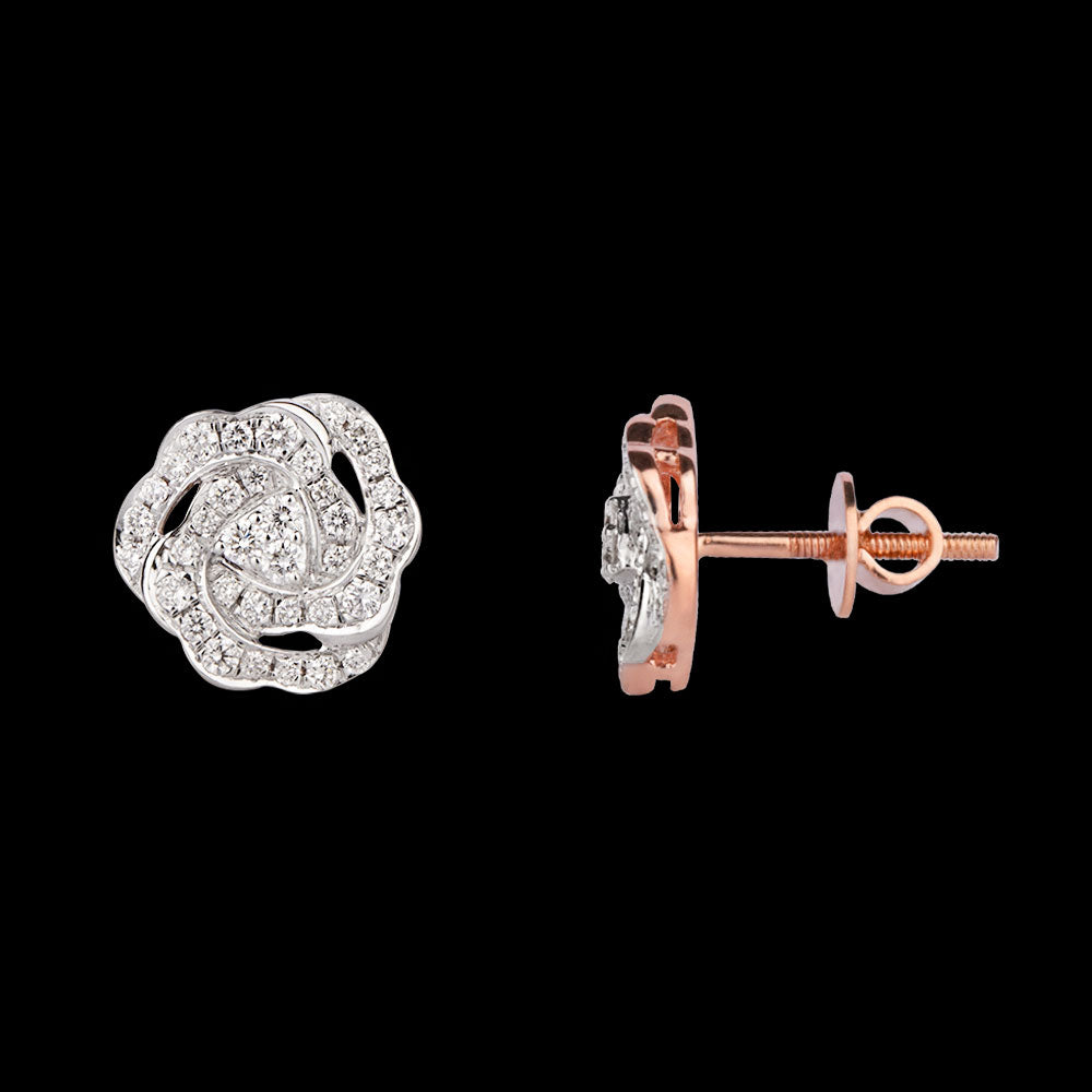 14K Rose Gold Diamond Earrings - 0.36ct VVS-VS-GH